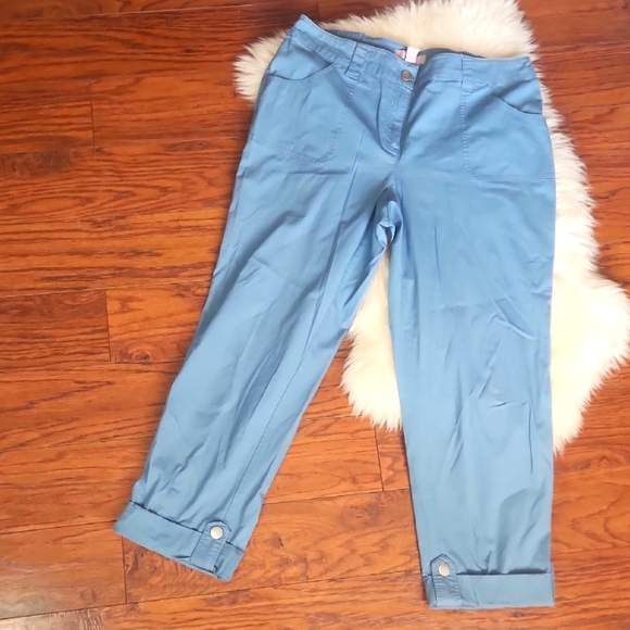 Chico's Pants - Chico's Blue Lightweight Womens Cropped Pants